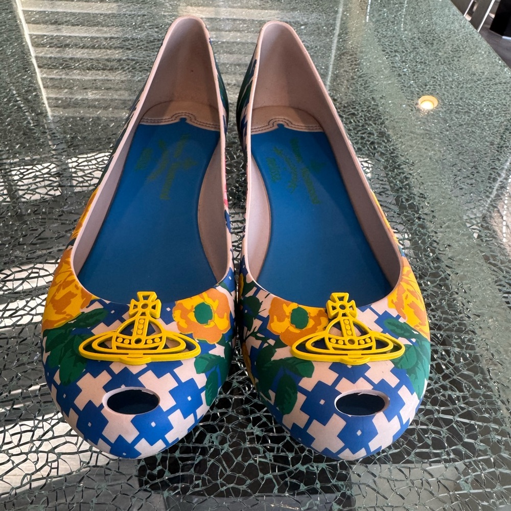 Vivienne Westwood Melissa Multicolor Patterned Flats 10